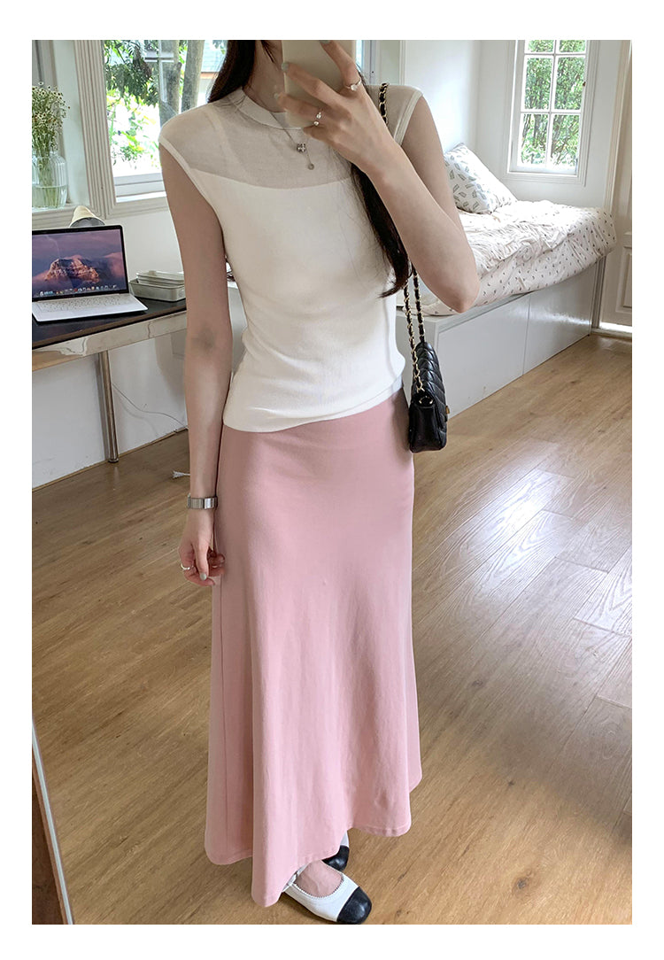 【tops】ノースリーブニットトップスG22440
