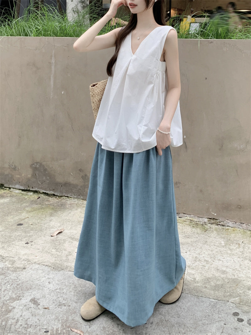 【tops】VネックノースリーブタンクトップG22452