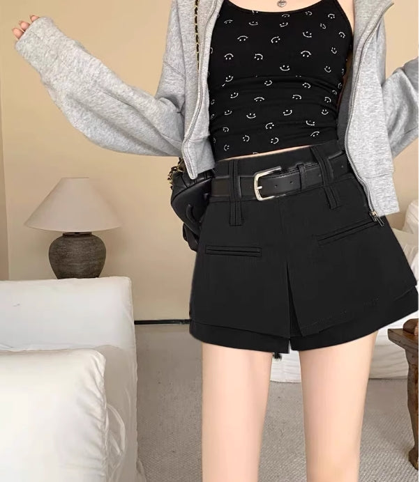 【bottoms】AラインスーツショートパンツG22463