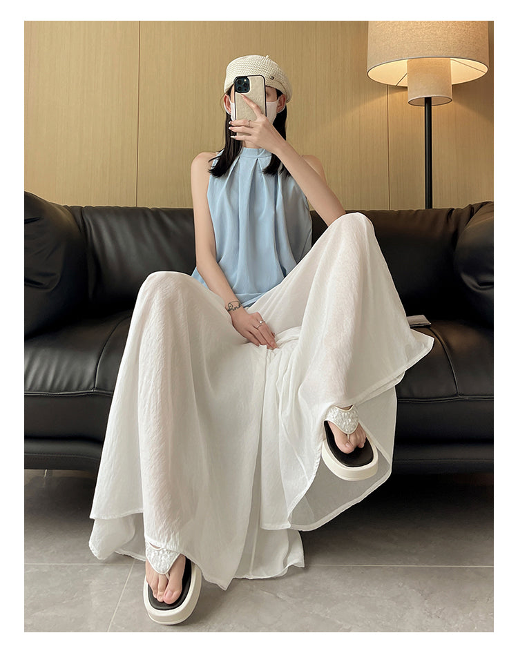 【bottoms】薄手ガウチョパンツG22469