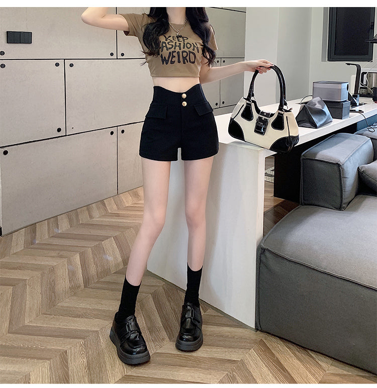 【bottoms】薄手スーツショートパンツG22471