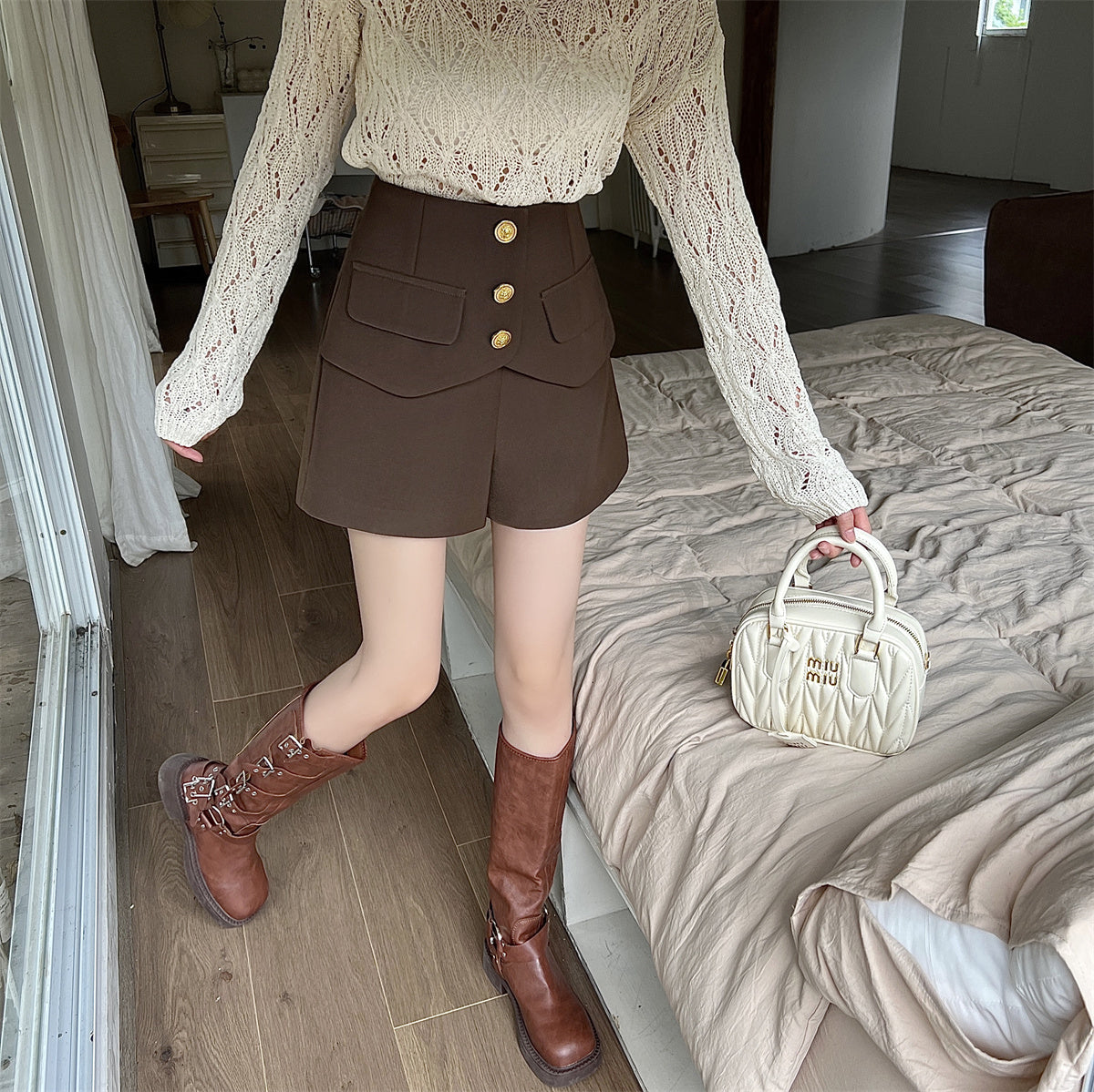 【bottoms】スーツショートパンツG22473
