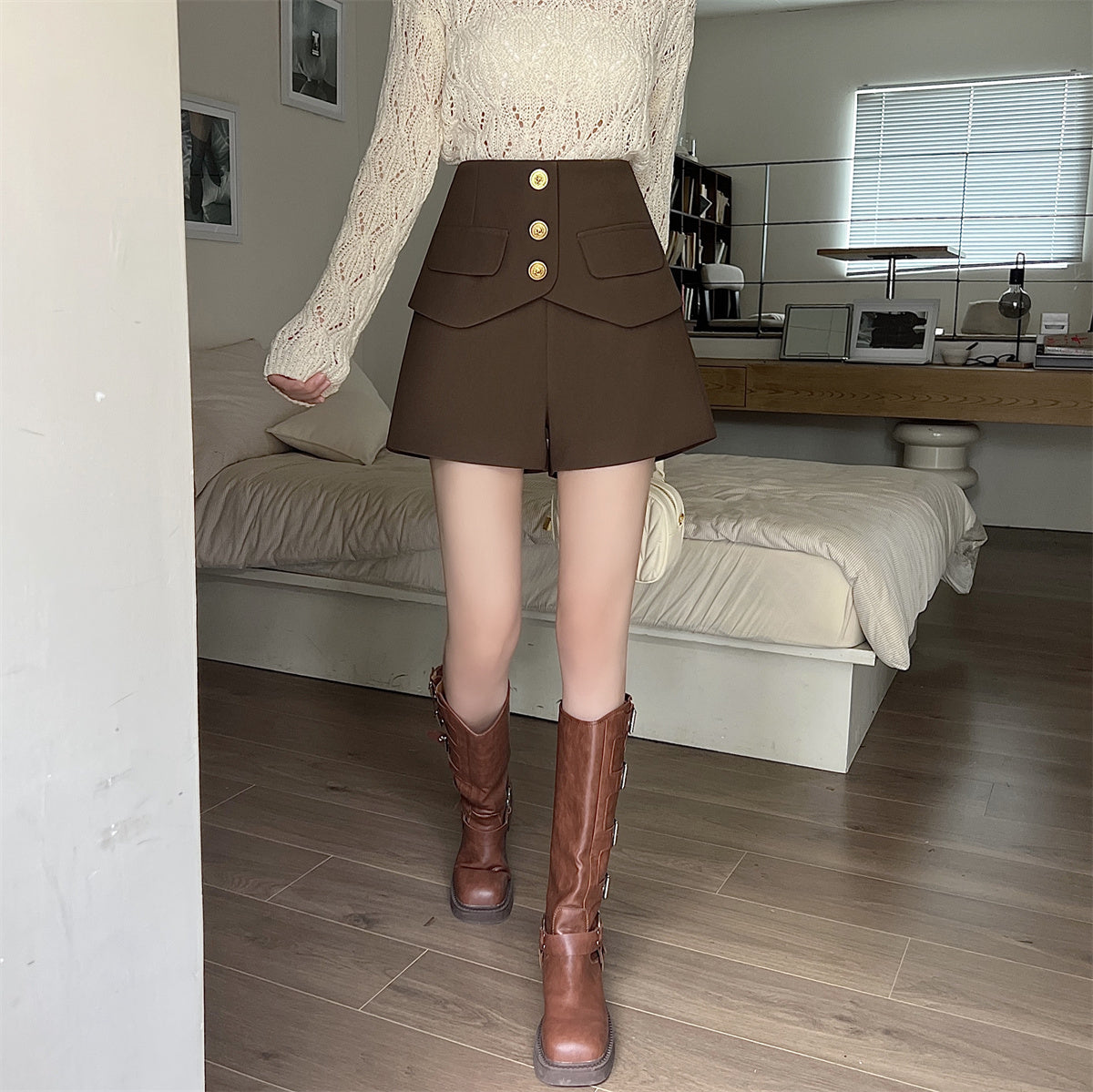 【bottoms】スーツショートパンツG22473