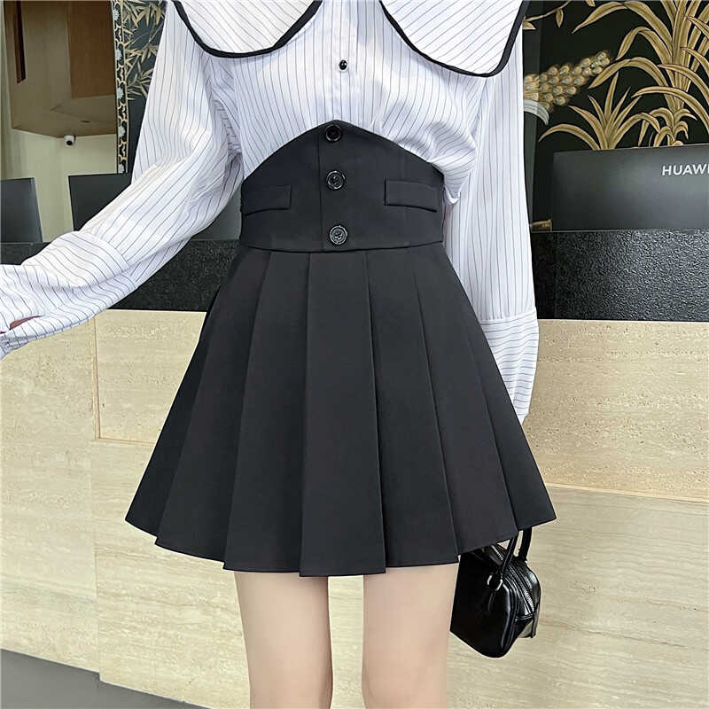 【bottoms】AラインスーツプリーツスカートG22474