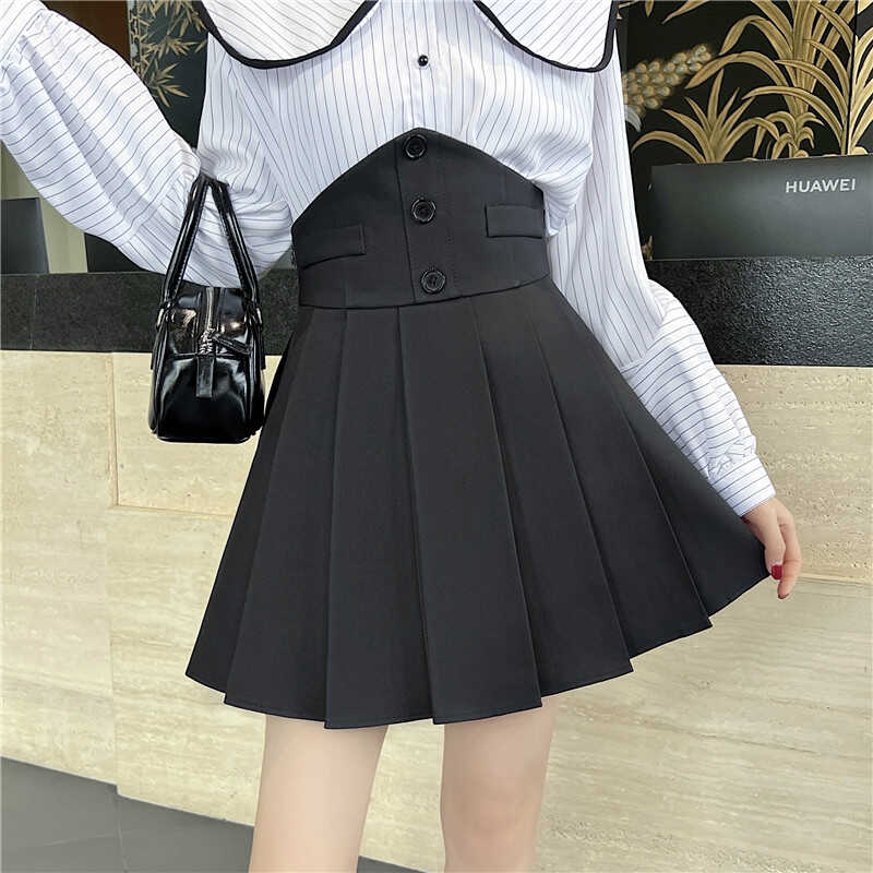 【bottoms】AラインスーツプリーツスカートG22474
