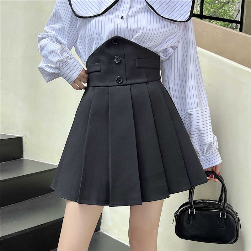 【bottoms】AラインスーツプリーツスカートG22474