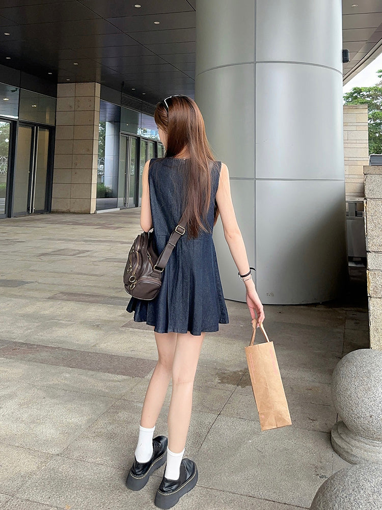 【dress】デニムデートワンピースG22481