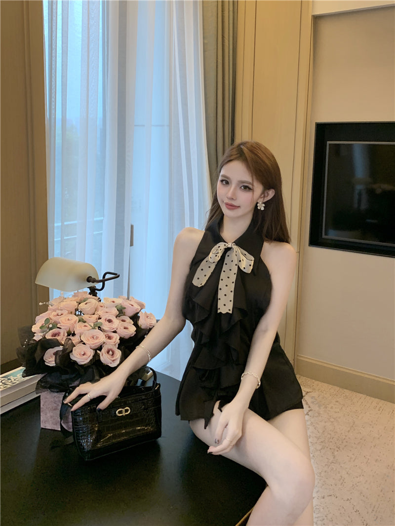 【tops】POLOネックノースリーブブラウスG22519