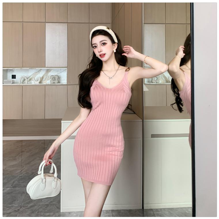 【dress】ノースリーブニットキャミワンピースG22522
