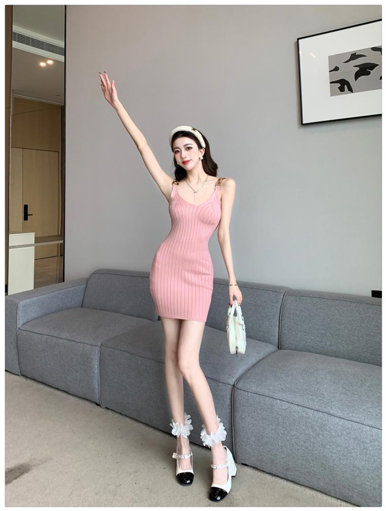 【dress】ノースリーブニットキャミワンピースG22522