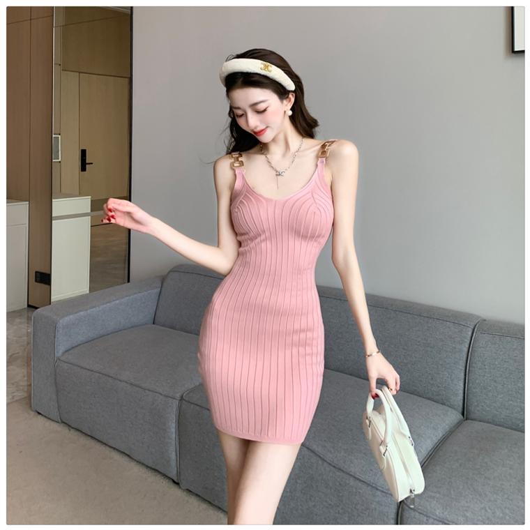 【dress】ノースリーブニットキャミワンピースG22522