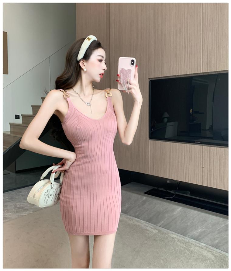 【dress】ノースリーブニットキャミワンピースG22522