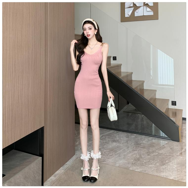 【dress】ノースリーブニットキャミワンピースG22522