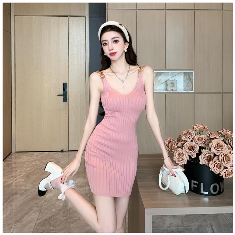 【dress】ノースリーブニットキャミワンピースG22522
