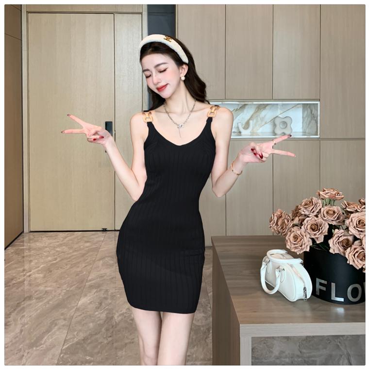 【dress】ノースリーブニットキャミワンピースG22522