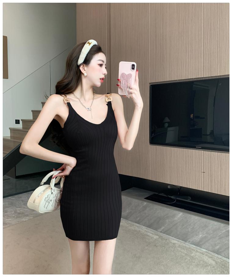 【dress】ノースリーブニットキャミワンピースG22522