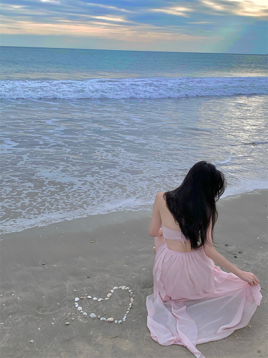 【dress】フリルウエストカットデートキャミワンピースG22526