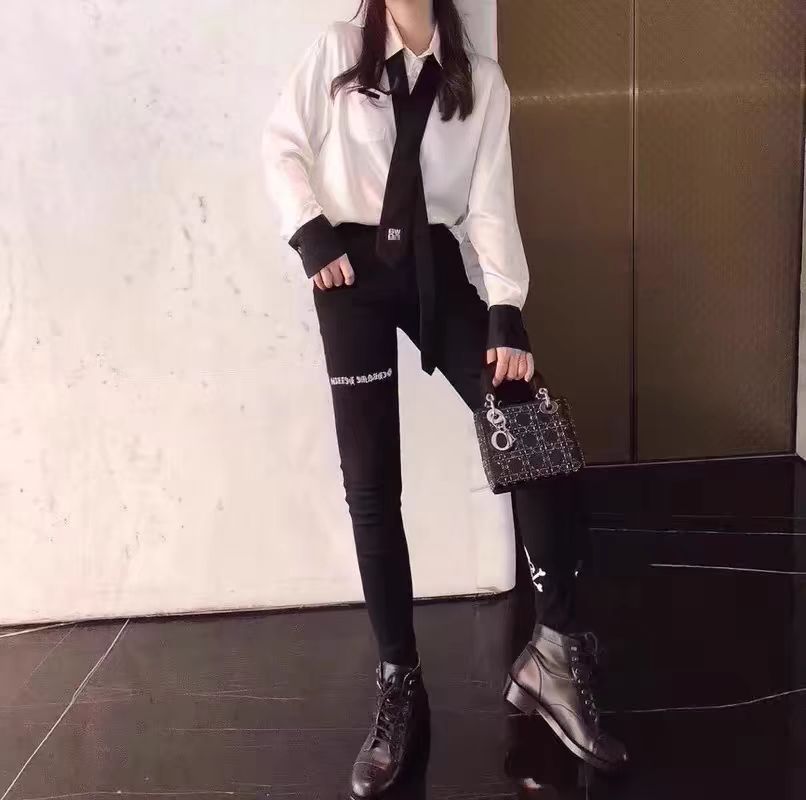 【tops】ネクタイ付き長袖ブラウスG22537