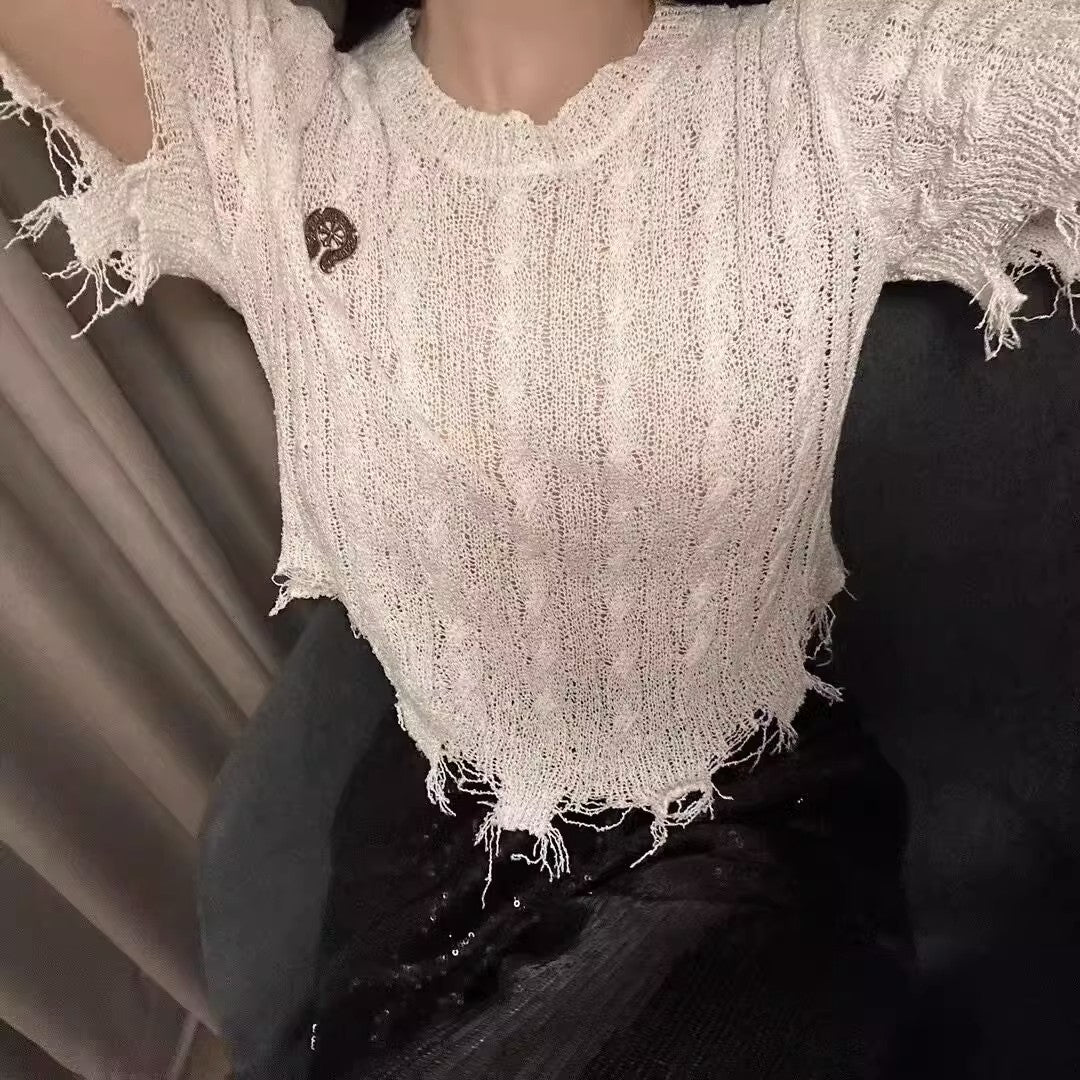 【tops】デザインニットトップスG22571