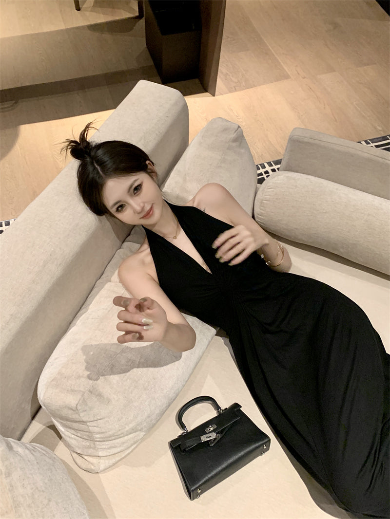【dress】VネックホルターネックデートワンピースG22580
