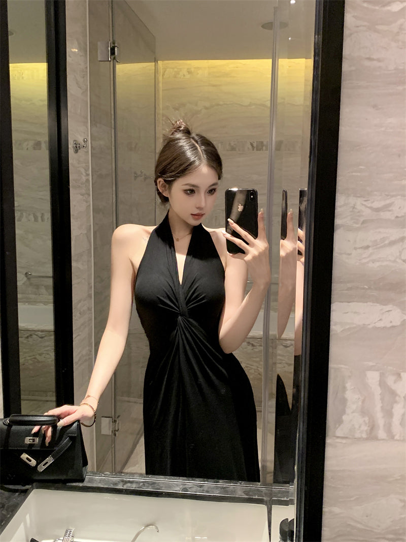 【dress】VネックホルターネックデートワンピースG22580
