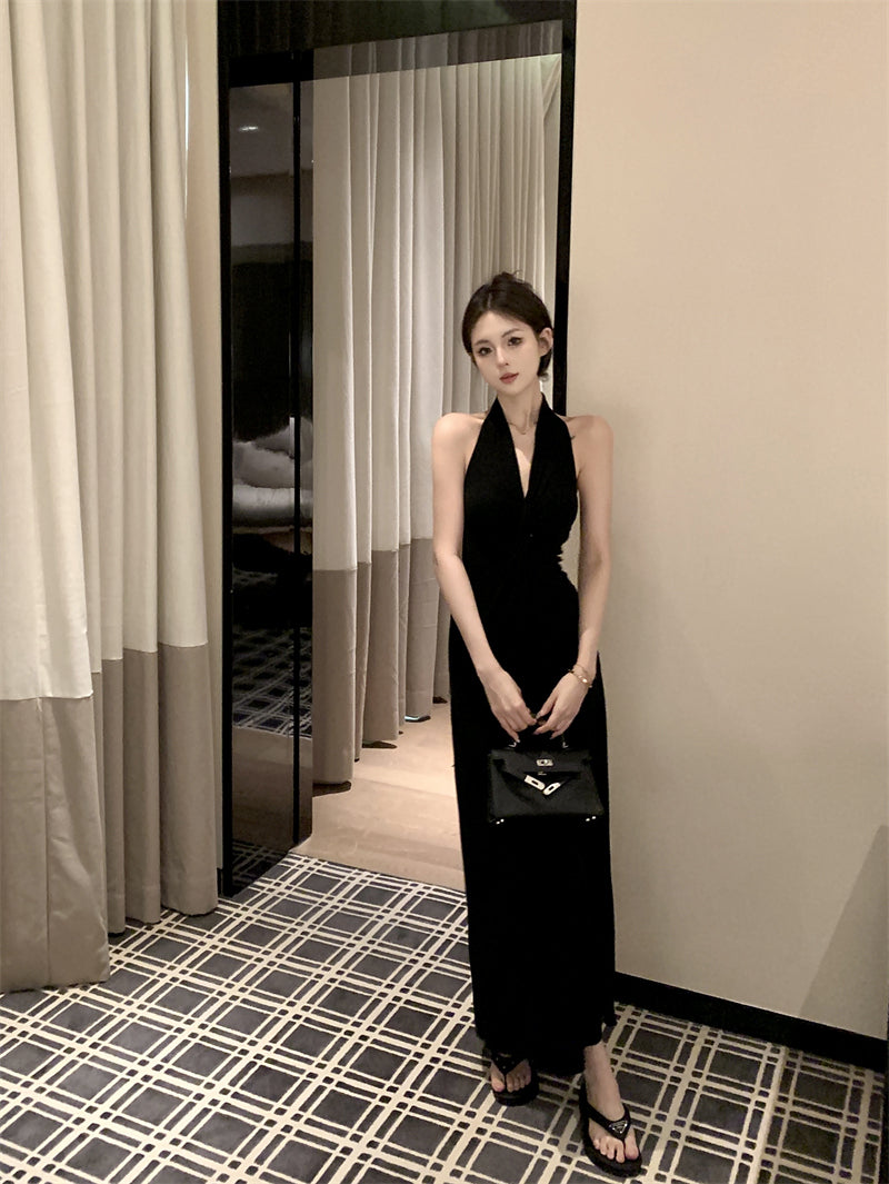 【dress】VネックホルターネックデートワンピースG22580