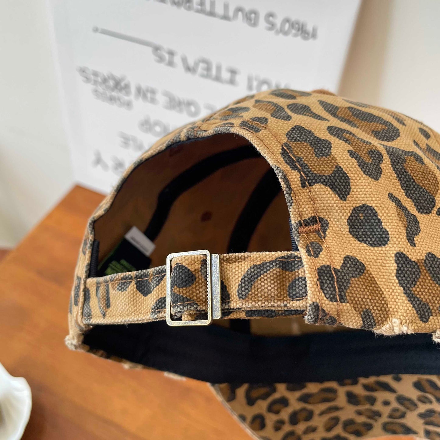 【小物】3色ヒョウ柄ベースボール キャップG22582