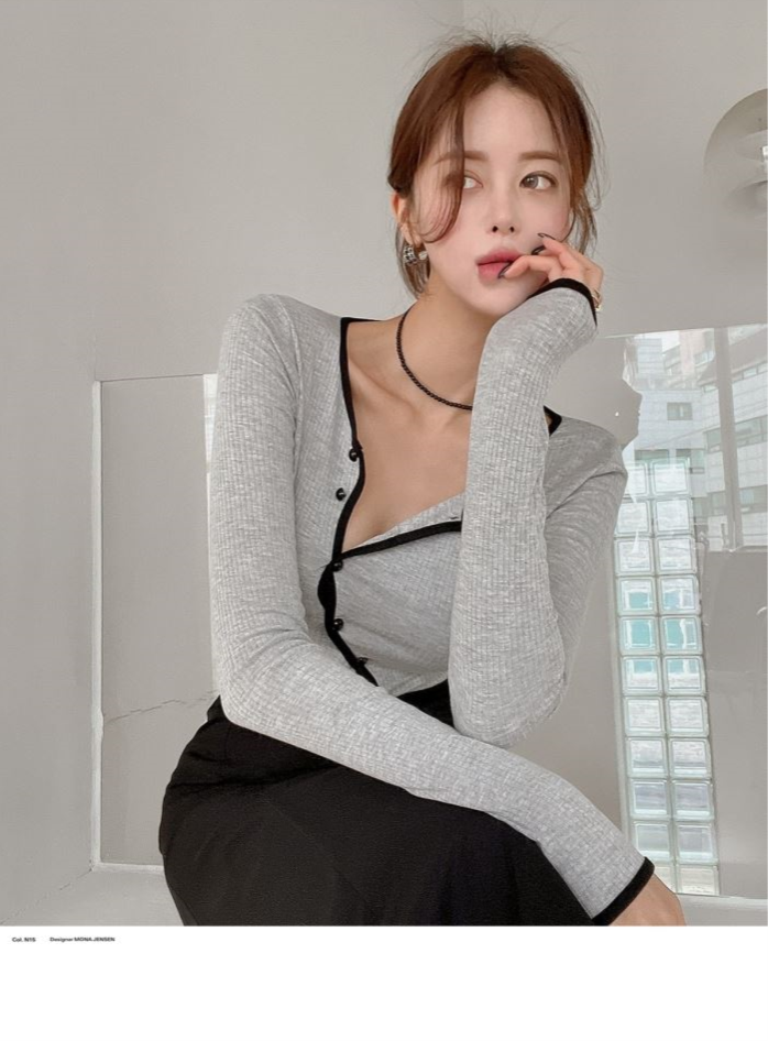 【tops】イレギュラー長袖TシャツG22587