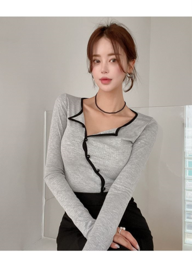 【tops】イレギュラー長袖TシャツG22587