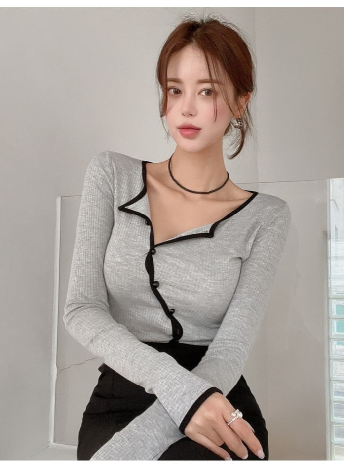【tops】イレギュラー長袖TシャツG22587