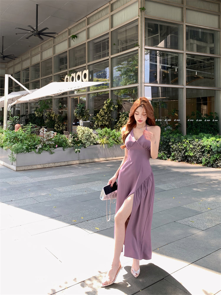 【dress】スリットデートキャミワンピースG22595