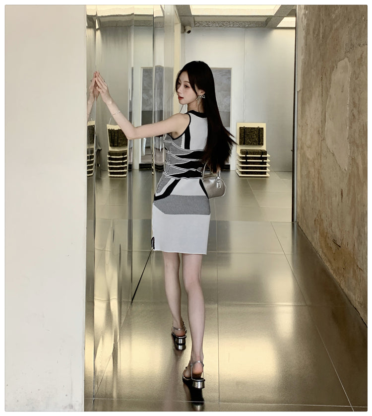 【dress】ニットキャミワンピースG22609