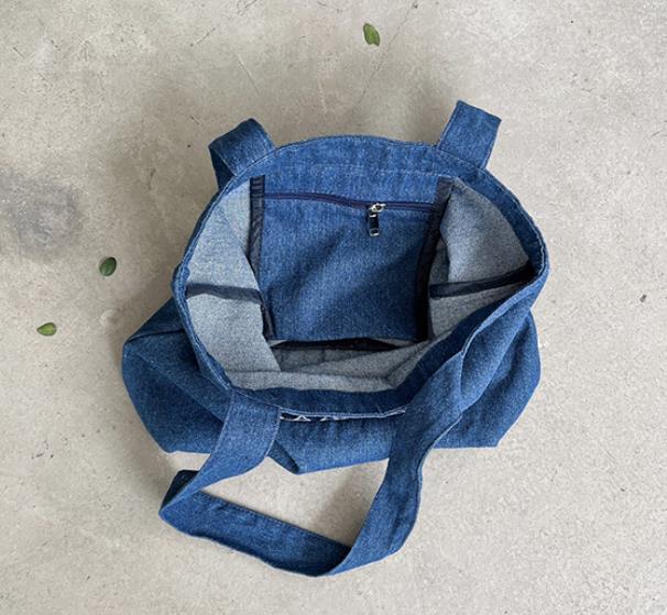 【小物】2色大容量ショルダーバッグF7873