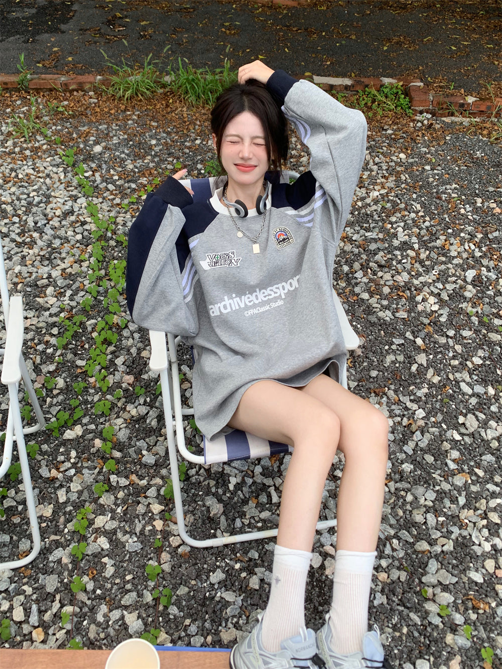 【tops】英字柄長袖パーカーG22706