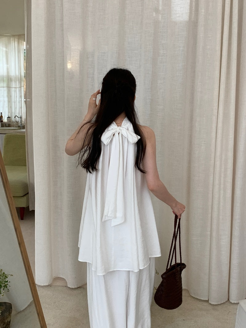 【set】ノースリーブトップス+ガウチョパンツ2点セットG22724