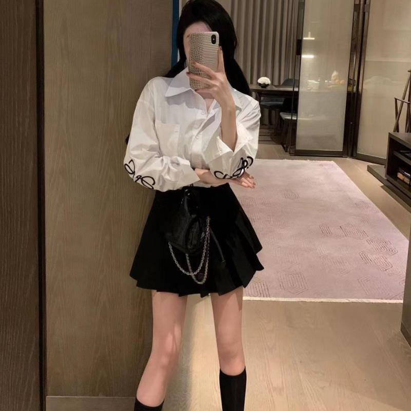 【tops】2色ポロカラー長袖シャツF7887