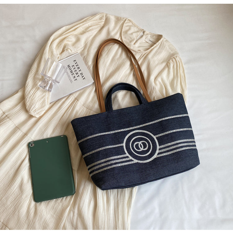 【小物】大容量デニムショルダーバッグG22749