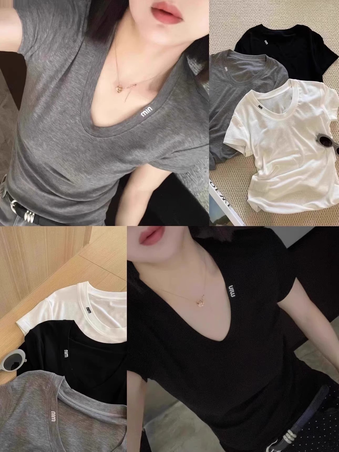 【tops】ラウンドネックTシャツG22756