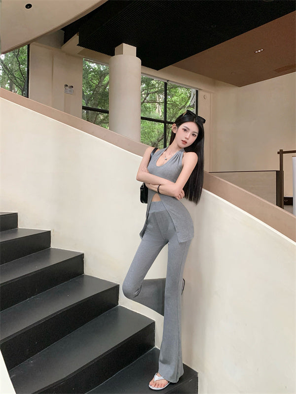 【set】ノースリーブキャミソール+ラッパズボン2点セットG22776