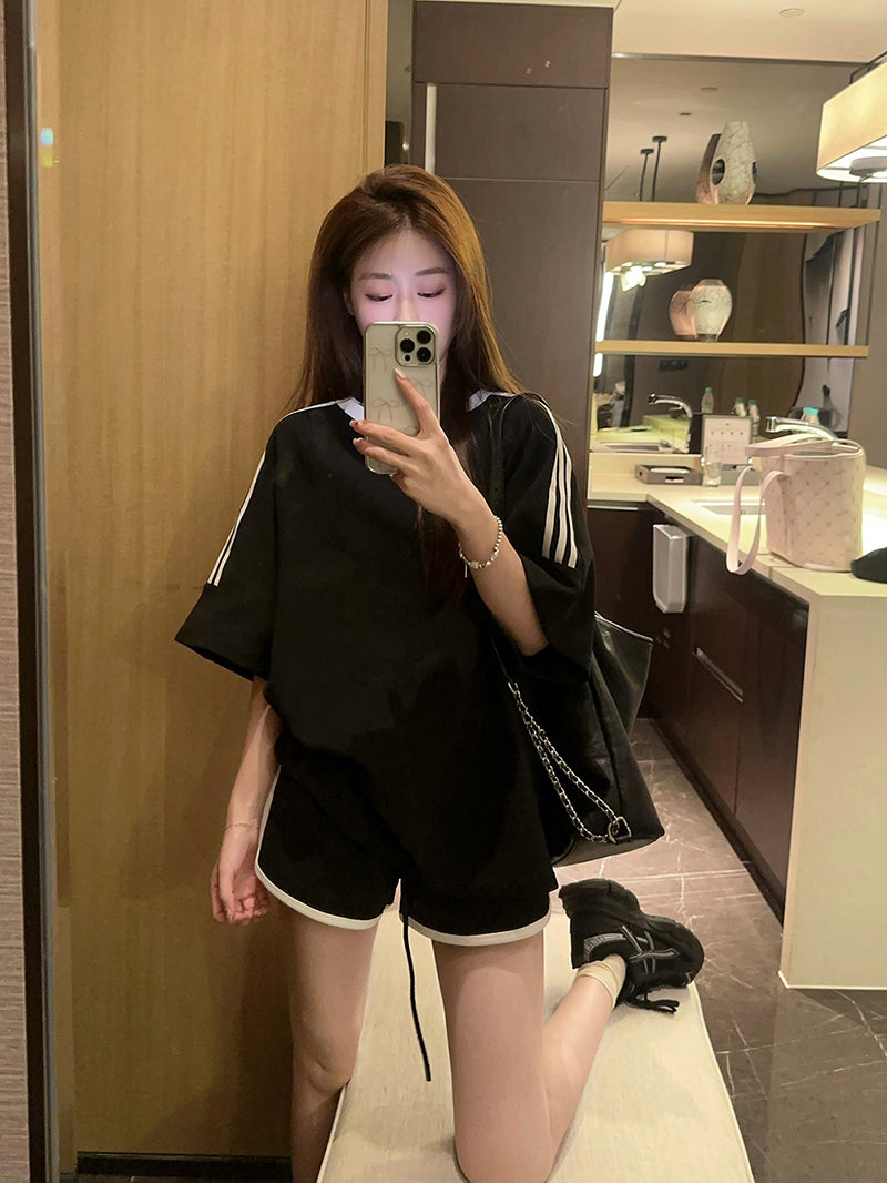 【set】Tシャツ+ショートパンツ2点セットG22785