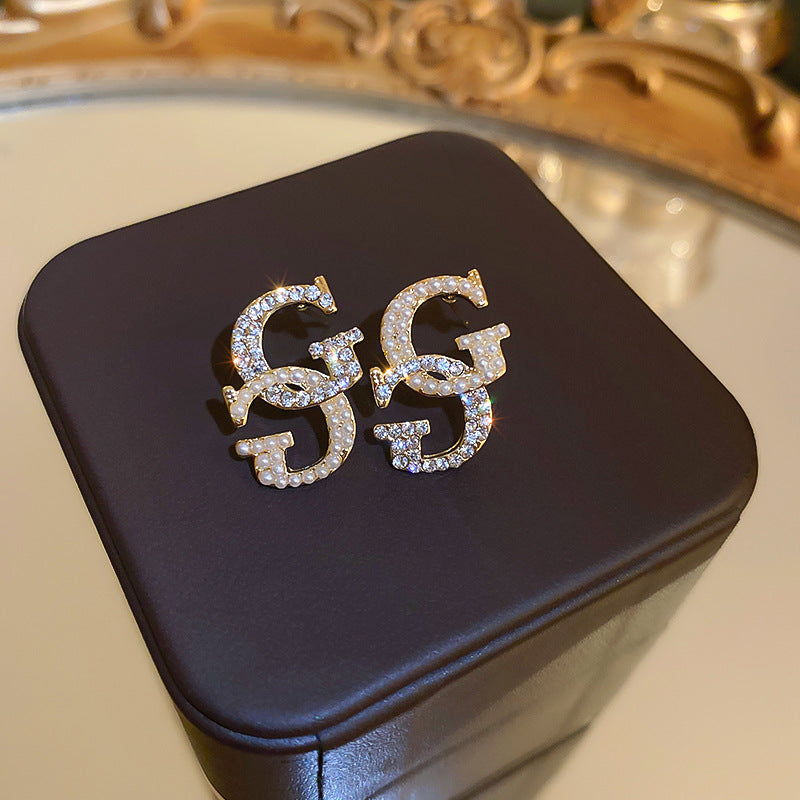 【小物】ダイヤモンドパールピアスアクセサリーG22800