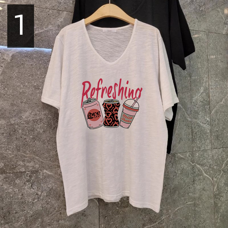 【tops】6色VネックTシャツG22805