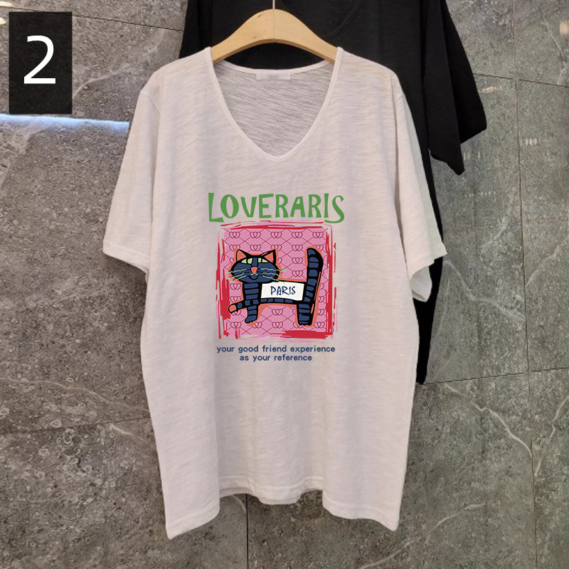【tops】6色VネックTシャツG22805