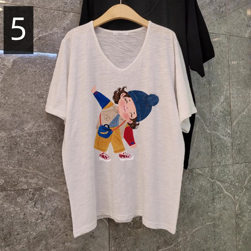 【tops】6色VネックTシャツG22805