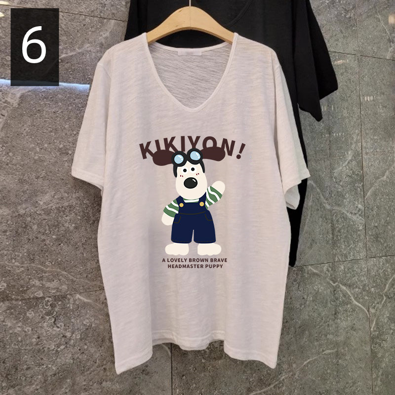 【tops】6色VネックTシャツG22805