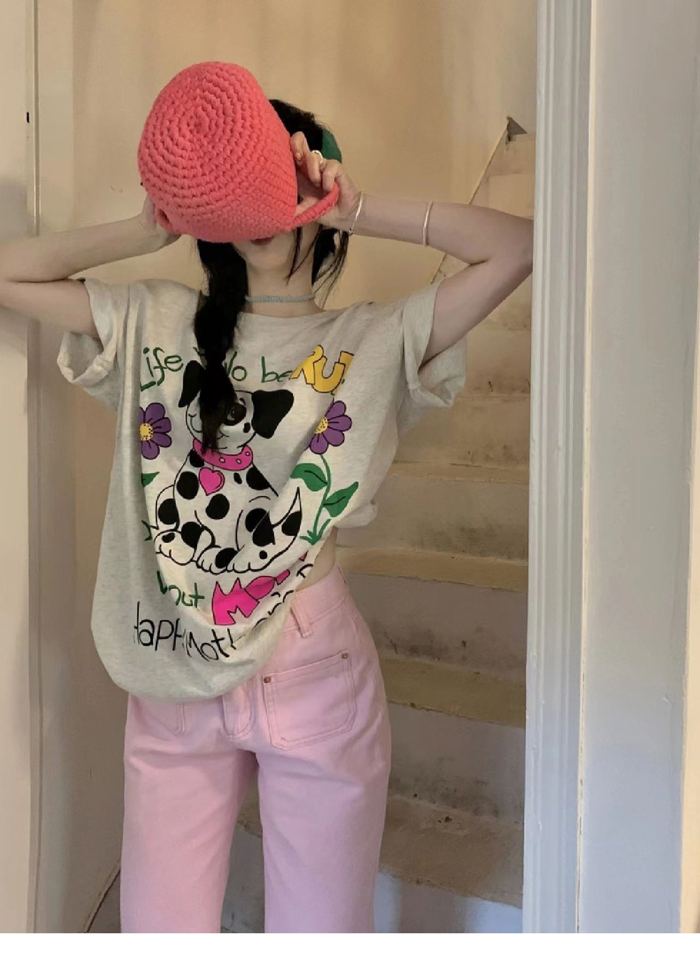 【tops】ラウンドネックTシャツG22814