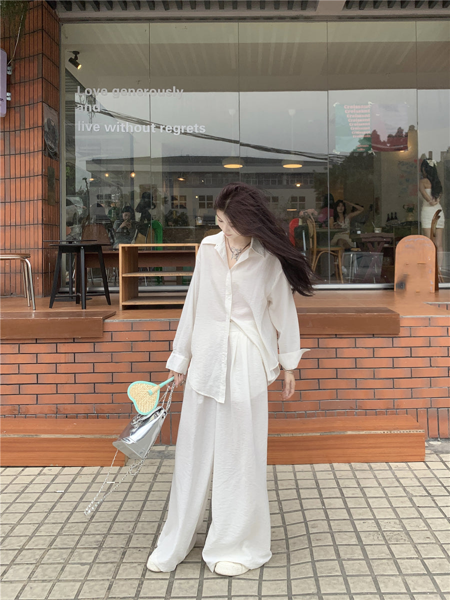 【set】シャツ+ガウチョパンツ2点セットG22837