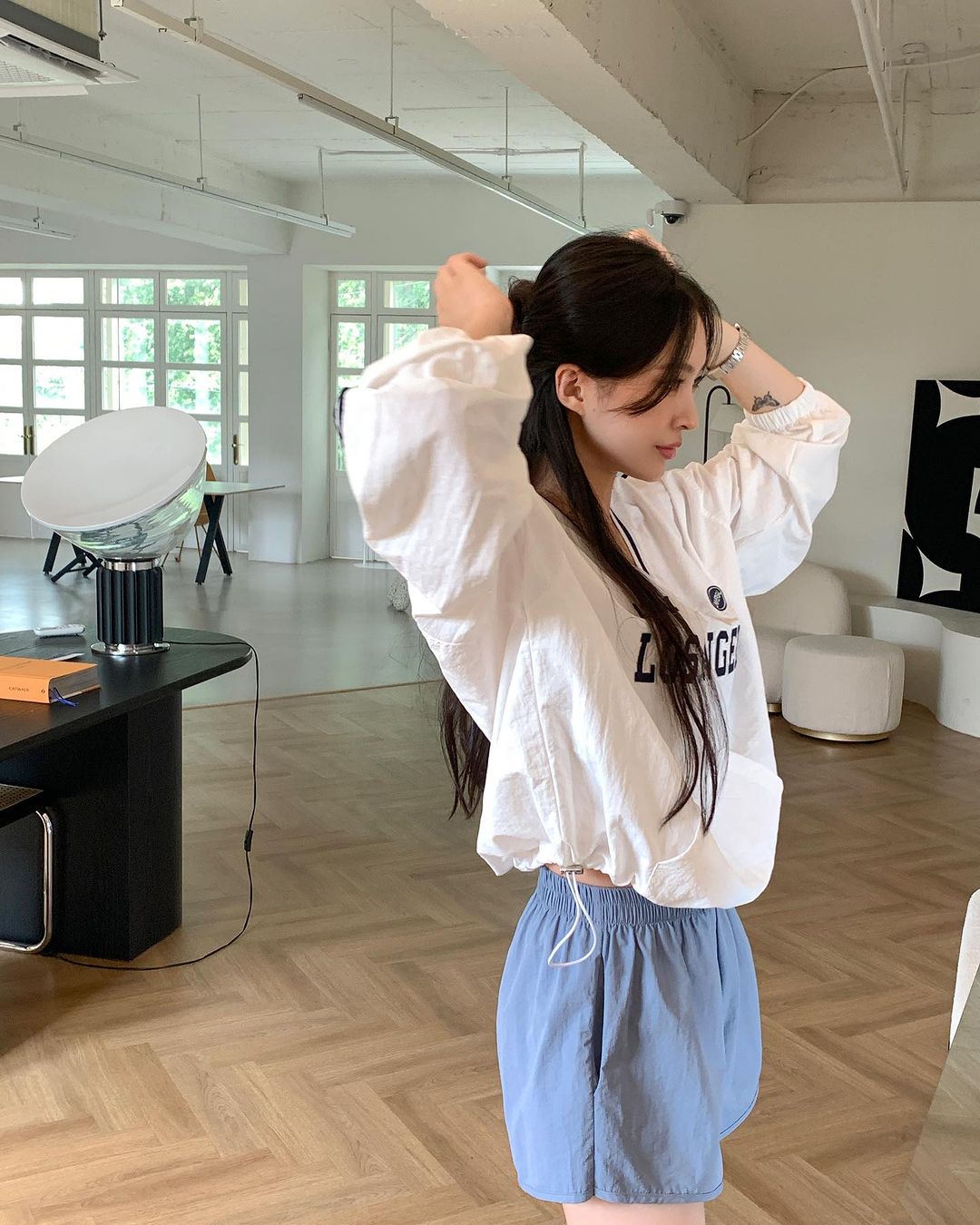 【tops】Vネック長袖パーカーG22846