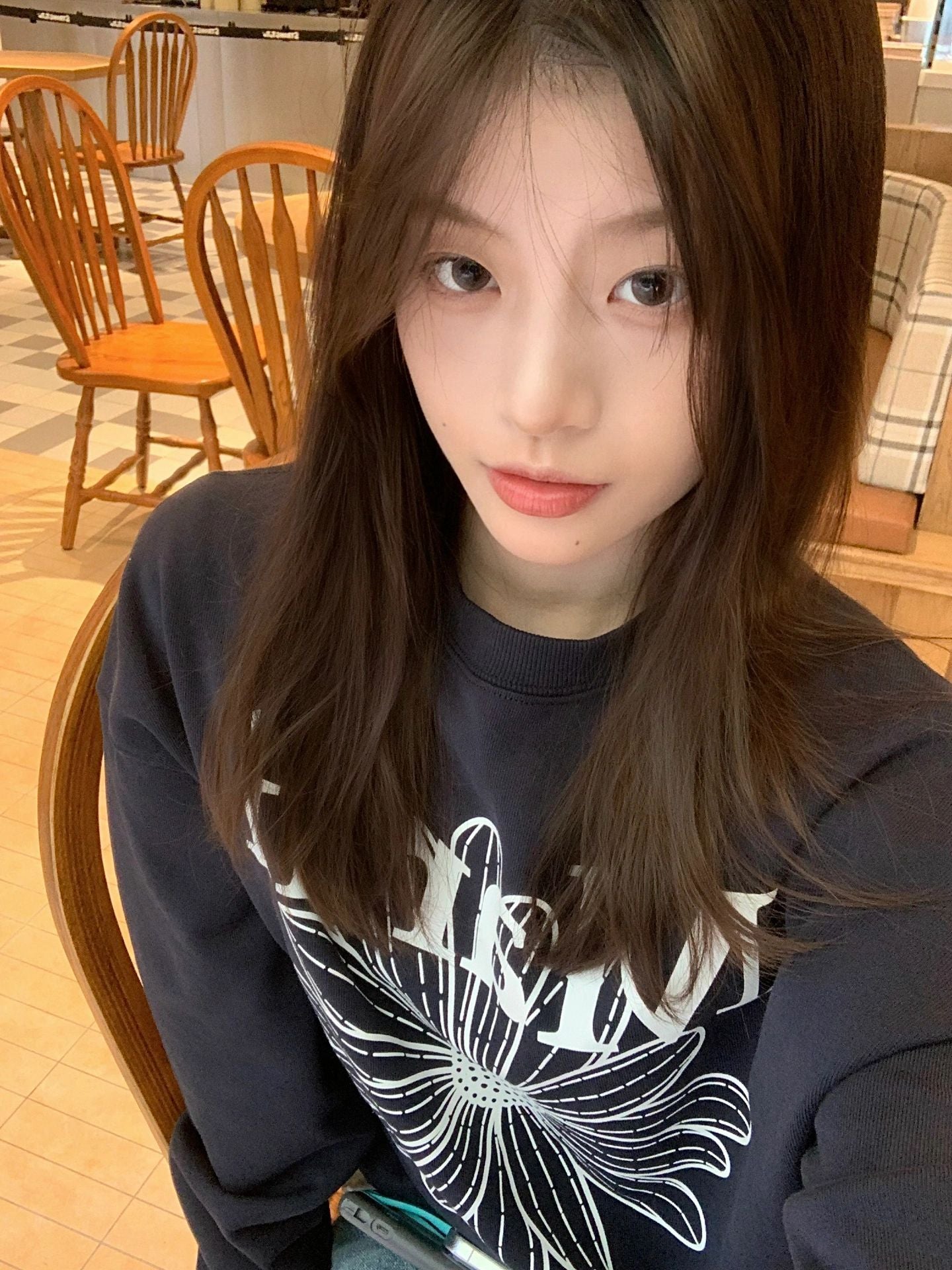 【tops】ラウンドネック長袖パーカーG22853