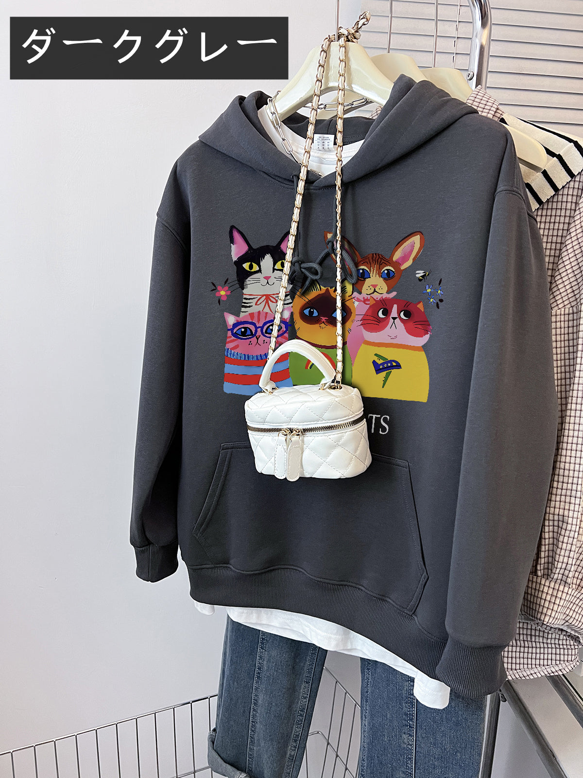 【tops】ラウンドネックパーカーG22856